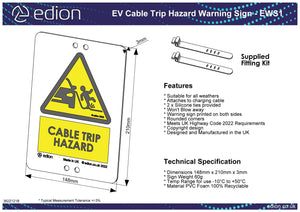 Edion EV charging warning sign 